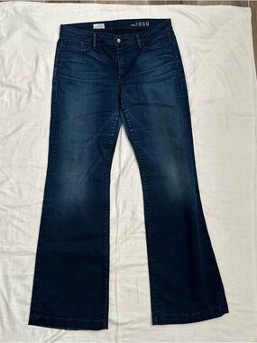 Women's Dark Blue Gap 1969 High Rise Flare Trouser